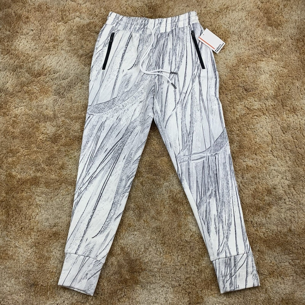 NEW Sports Illustrated Women's Size XS Jogger Pants  White Black Skinny Fit